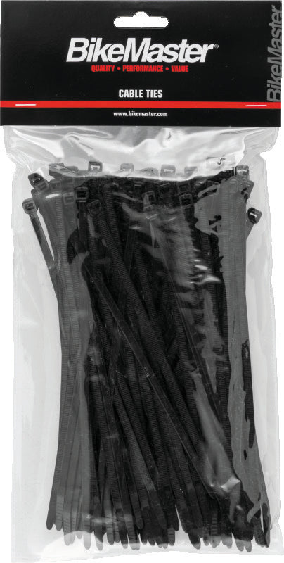 BikeMaster 7.5in Cable Ties (Pack of 100) - Black - 151674