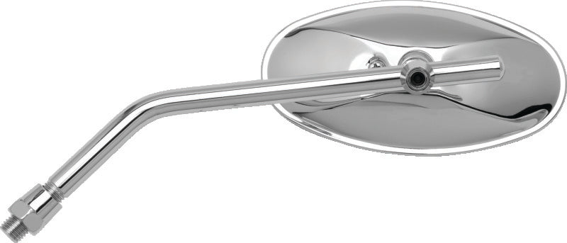 BikeMaster Adjustable Oval Mirror 10mm - Each -Chrome - 600804