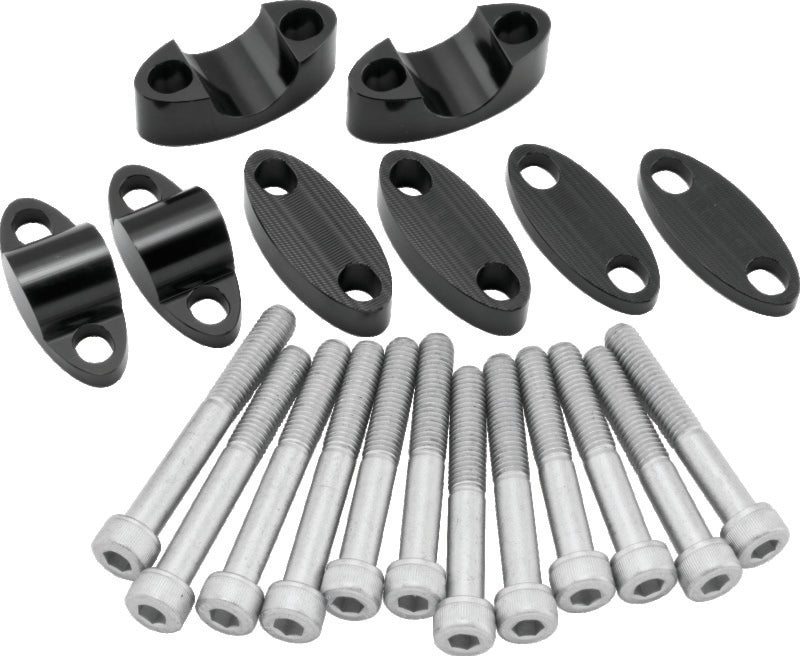 BikeMaster Aluminum Handlebar Risers 7/8in - Black - 151987