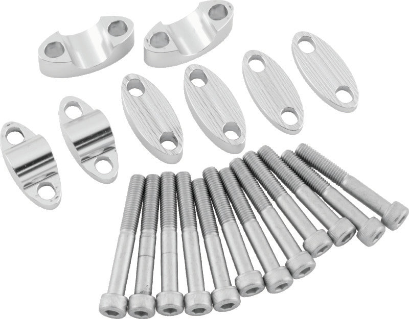 BikeMaster Aluminum Handlebar Risers 7/8in - Silver - 151988