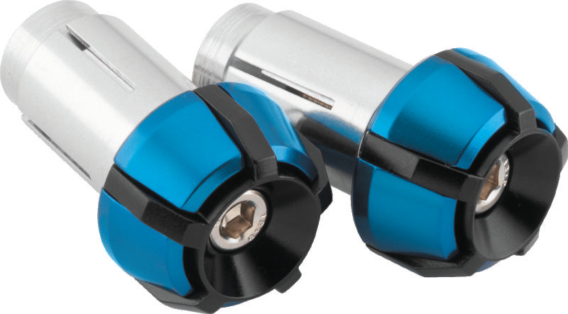 BikeMaster Anti-Vibration Bar Ends - Black/Blue - 152153
