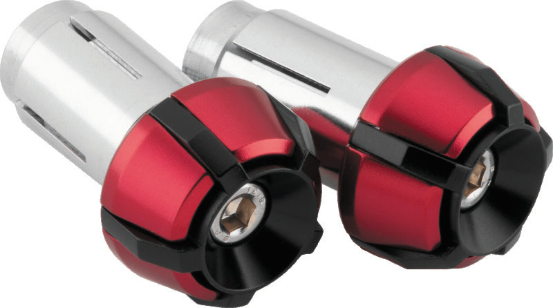 BikeMaster Anti-Vibration Bar Ends - Black/Red - 152152