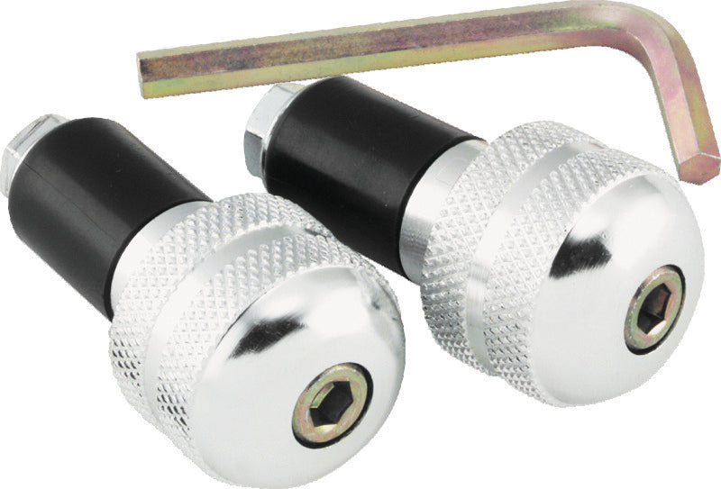 BikeMaster Anti Vibration Bar Ends - Silver - 266002