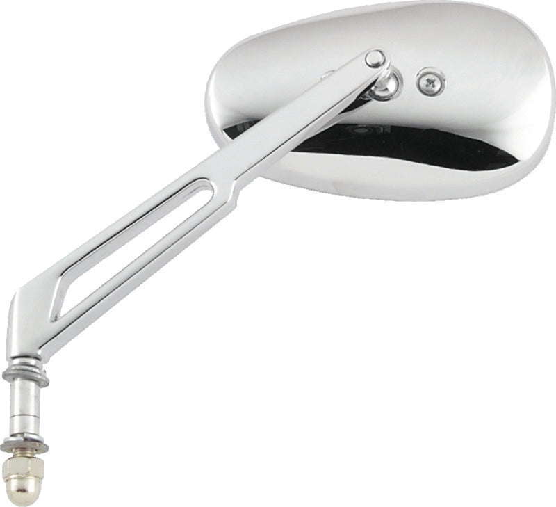 BikeMaster Harley Highrise Mirror 6-1/16in Stem - Each - Chrome - 601141