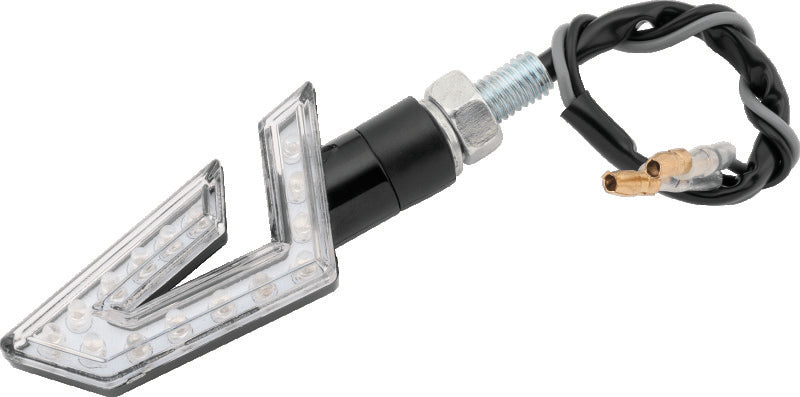 BikeMaster LED Director Turn Signals Pair - Black/Amber - 266286