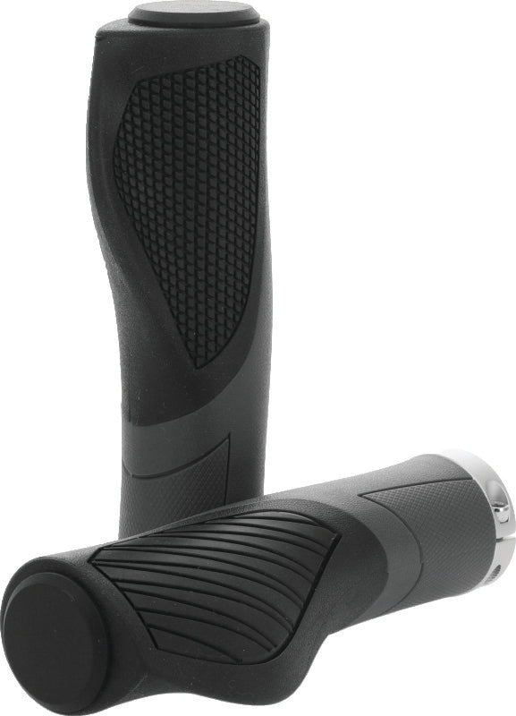 BikeMaster Lock-On Ergo Grips - Black/Grey - 102197