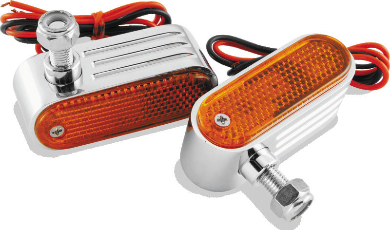BikeMaster Marker/Side Lights 5/16in Mount Dual Bulb Amber - 410653