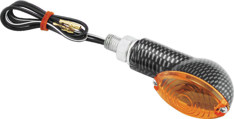 BikeMaster Ministalk Marker Light Oval Carbon/Amber - 266018
