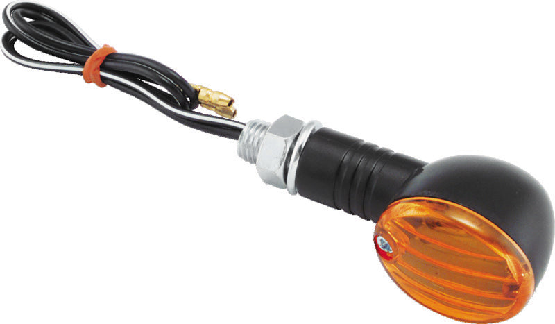 BikeMaster Ministalk Marker Light Round - Black/Amber - 266015