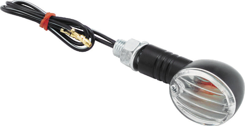 BikeMaster Ministalk Marker Light Round - Black/Clear - 266014