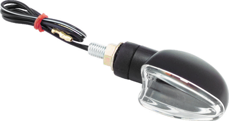 BikeMaster Ministalk Marker Light V-Shape - Black/Clear - 266010