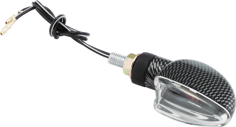BikeMaster Ministalk Marker Light V-Shape Carbon/Clear - 266008