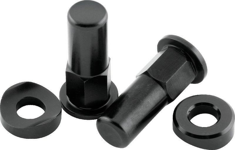 BikeMaster Rim Lock Nuts (Pair) T6 Aluminum/Black - 151628