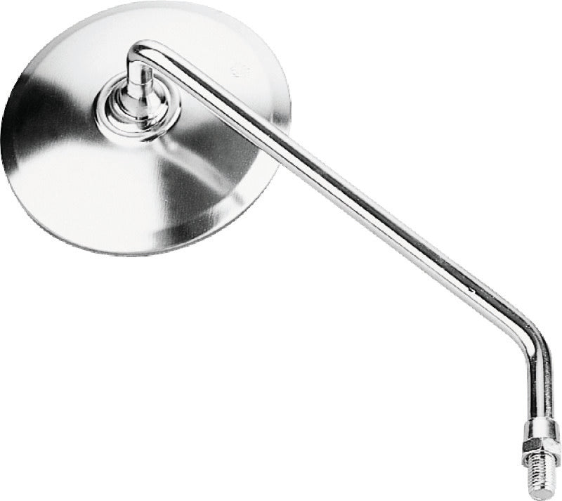 BikeMaster Round Mirror 10mm Left - Stainless - 600071