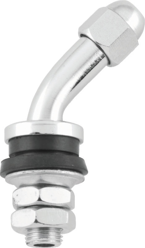 BikeMaster Valve Stem 45Deg Chrome Ea. - 151416