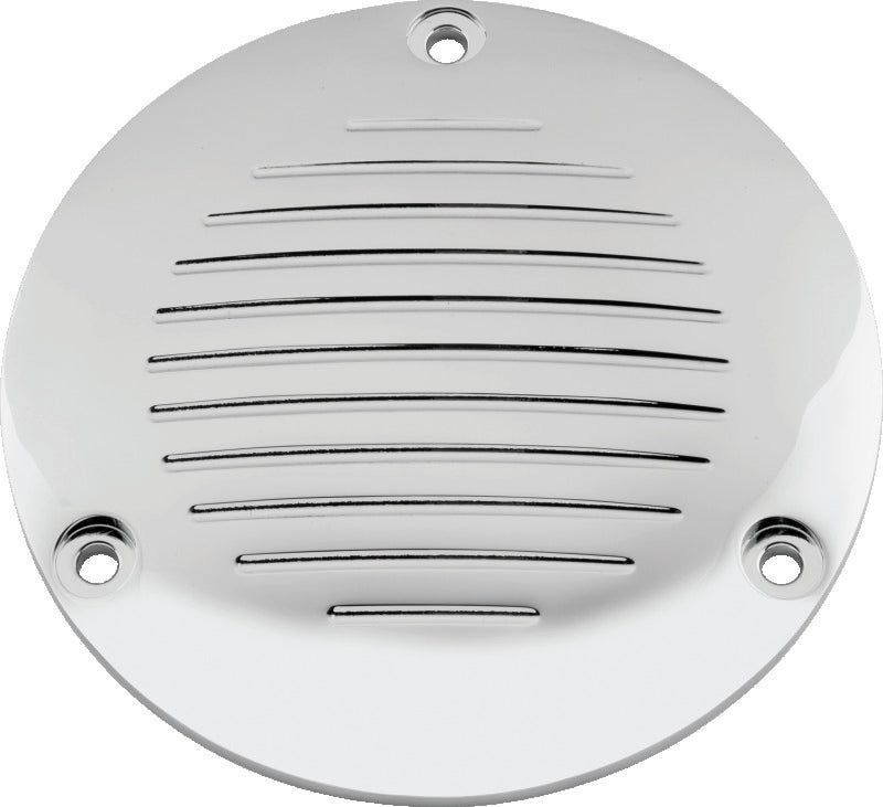 Bikers Choice 1970-1998 Big Twin Chrome Grooved 3 Hole Derby Cover - 490826