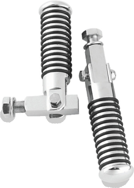 Bikers Choice 1972-1981 FX/XL 1982-1994 FXR 1984-2000 Softail Chrome Block Mount O-Ring Footpeg Kt 1/2-20 Thread - 492867