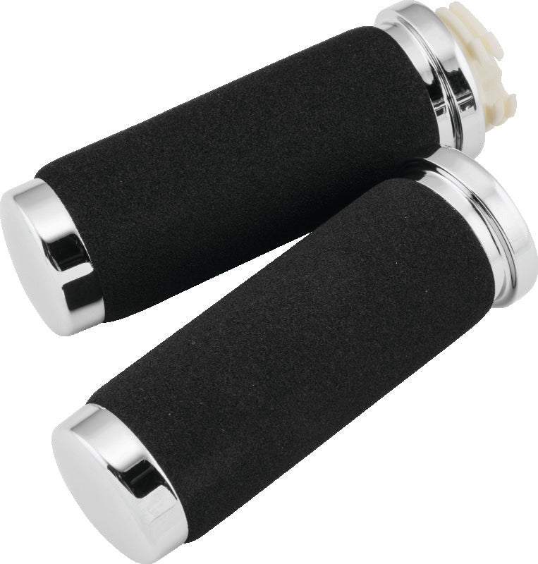 Bikers Choice 1981-2017 Big Twin 1981-2022 XL With Dual Cable Black Cushion Grips With Sleeve Pr - 491310