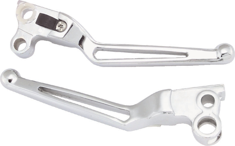Bikers Choice 1982-1995 Big Twin & XL Chrome Custom Slotted Lever Set - 491253