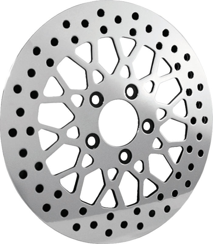Bikers Choice 1984-2017 Big Twin/XL Front 11.5in Mesh Brake Rotor (Exc 2008-2017 Touring 2006-2017 Dyna) - 601964