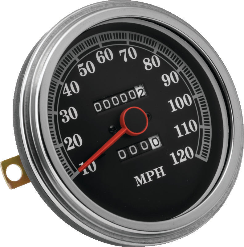 Bikers Choice 1991-1995 Softail Black Face Speedo With Dome Lens 2240:60 Front Drive Cast Dash Only - 490043