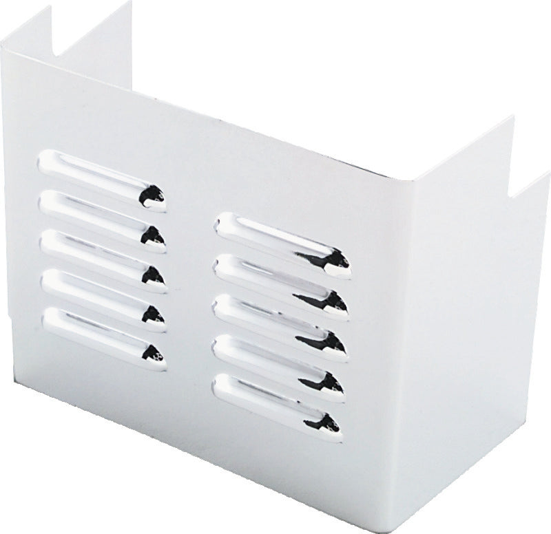 Bikers Choice 1991-1996 Dyna 1973-1985 FXE 1980-1986 FXWG 1982-1999 XL Chrome Louvered Battery Side Cover - 490071