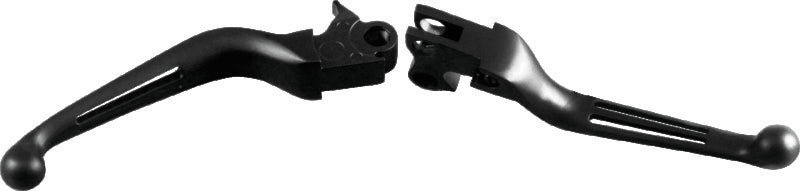 Bikers Choice 1996-2016 Big Twin W/ Cable Clutch 1996-2003 XL Black Slotted Lever Set - 482861