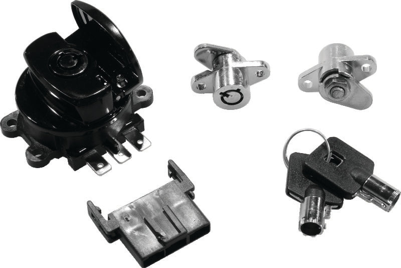Bikers Choice 1999-2013 Road King With Hard Bags Black Saddlebag Lock Kit - 483293