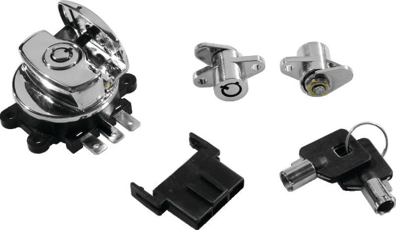 Bikers Choice 1999-2013 Road King With Hard Bags Chrome Saddlebag Lock Kit - 483292