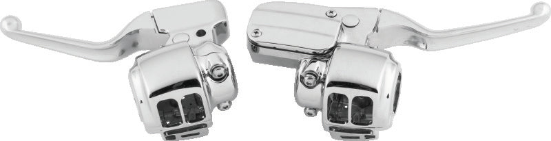 Bikers Choice 2008-2013 Touring Chrome Handlebar Control Kit W/O Switches 11/16 Bore - 601746