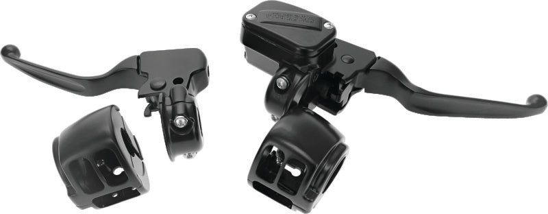 Bikers Choice 2015-2017 Softail Black Handlebar Control Kit 1/2 Inch Bore Single Disc - 601449