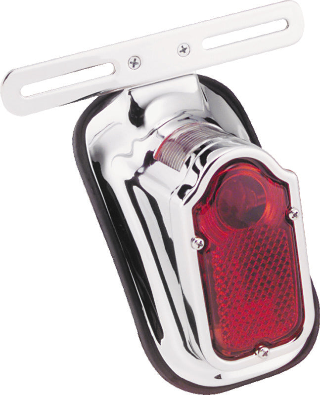 Bikers Choice 2040-2054 Big Twin And Custom Use Chrome Tombstone Taillight 12V Replaces H-D 68003-47T - 492476