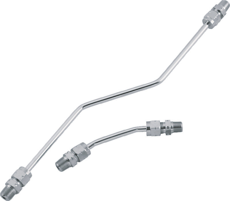 Bikers Choice 2066-1984 Shovelhead Chrome Rocker Box Oil Line Set Replaces H-D 17506-66A - 492651