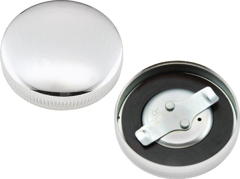 Bikers Choice 36-E73 Chrome Early Non-Vented Gas Cap Fatbob Tank Left Side Replaces H-D 61103-65 - 490446