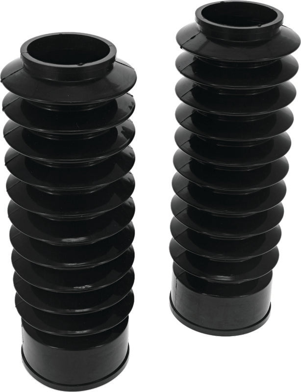 Bikers Choice 49MM Black Long Fork Boots Extended 8.75in / Collapsed 3.5in (Pair) - 666768