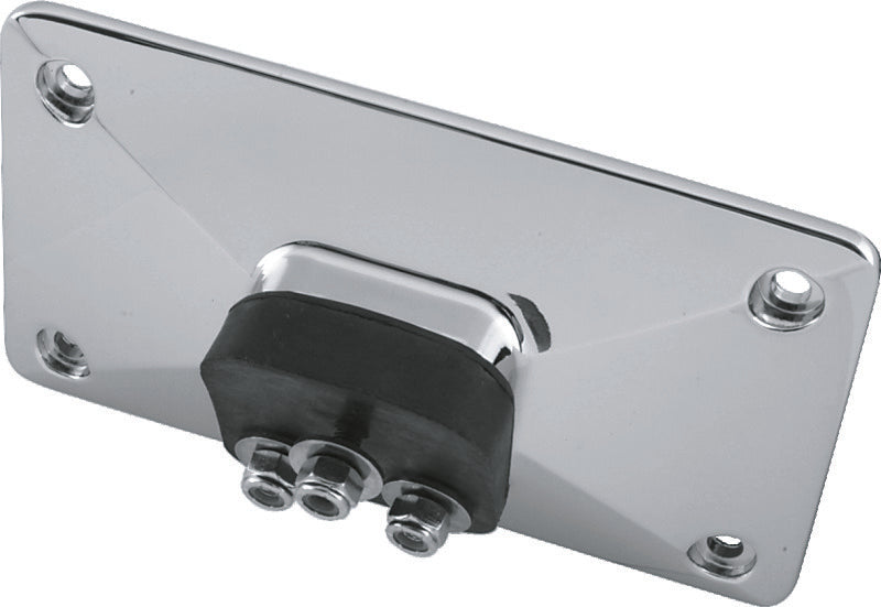 Bikers Choice 55-Up Chrome Custom Pyramid License Plate Bracket 3 Bolt Style - 490044