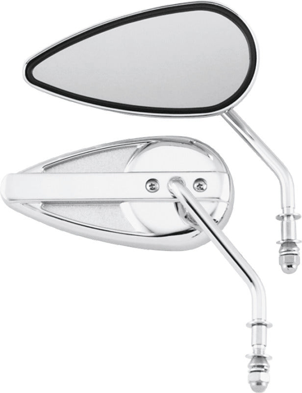 Bikers Choice 65-Up Chrome Teardrop Mirror Universal Custom Pr - 489828