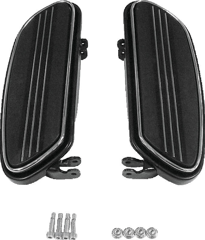 Bikers Choice 86-Up FLH FLT Black Extended Floorboard Kit - 491325