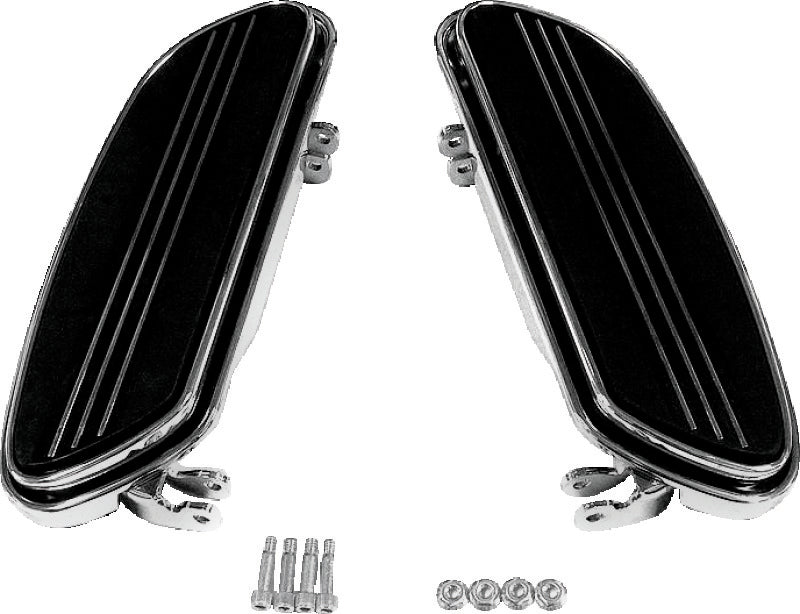 Bikers Choice 86-Up FLH FLT Chrome Extended Floorboard Kit - 491328