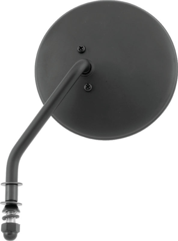 Bikers Choice Black 4 Inch Round Mirror Short Left Universal - 482775
