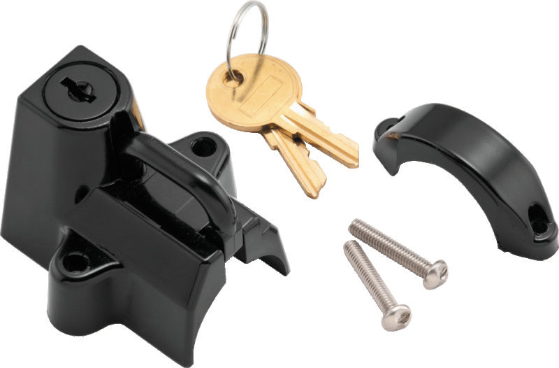 Bikers Choice Black Motorcycle Helmet Lock Fits 7/8 - 1 1/4 Tubing - 492979