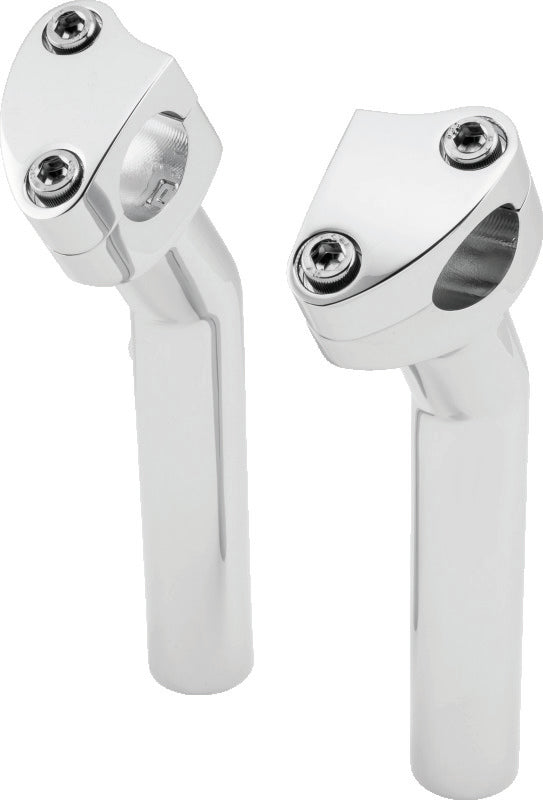 Bikers Choice Chrome 6.5 Inch Smooth Top Pullback Handlebar Risers - 482483