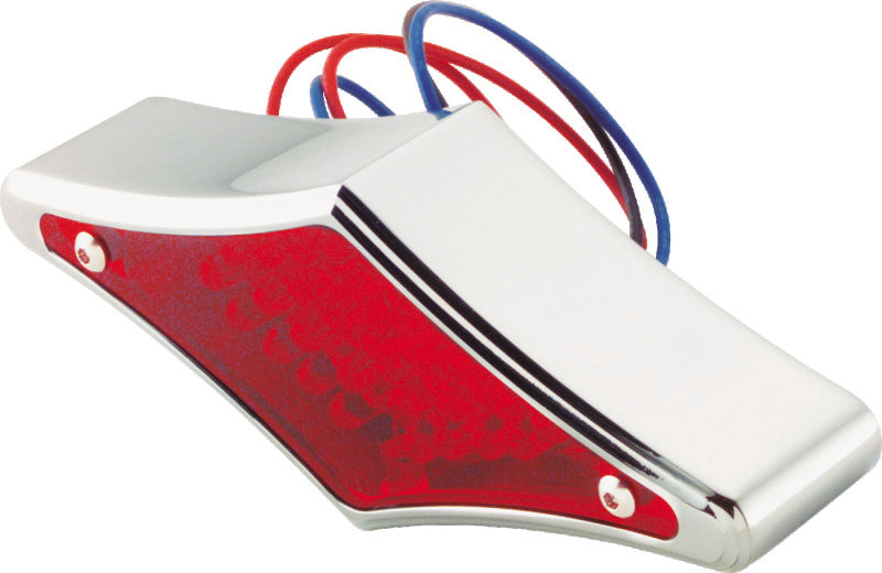 Bikers Choice Chrome Diamond LED Taillight Red Lens Universal Custom - 490307