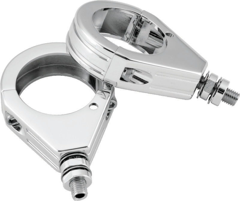 Bikers Choice Chrome Grooved 39MM Clamp With 5/2016-2018 Stud Universal Custom Pr - 482427