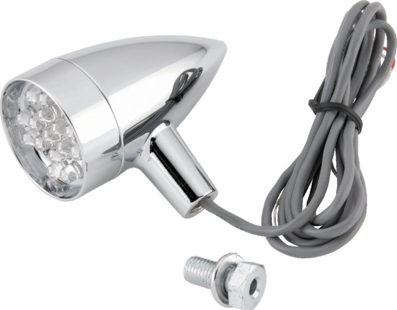 Bikers Choice Chrome Mini Turn Signal Amber Universal Custom - 482418
