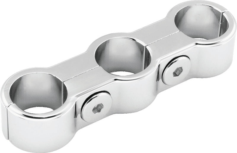 Bikers Choice Chrome Plain Oil Hose Separator For 3 Hoses - 489605