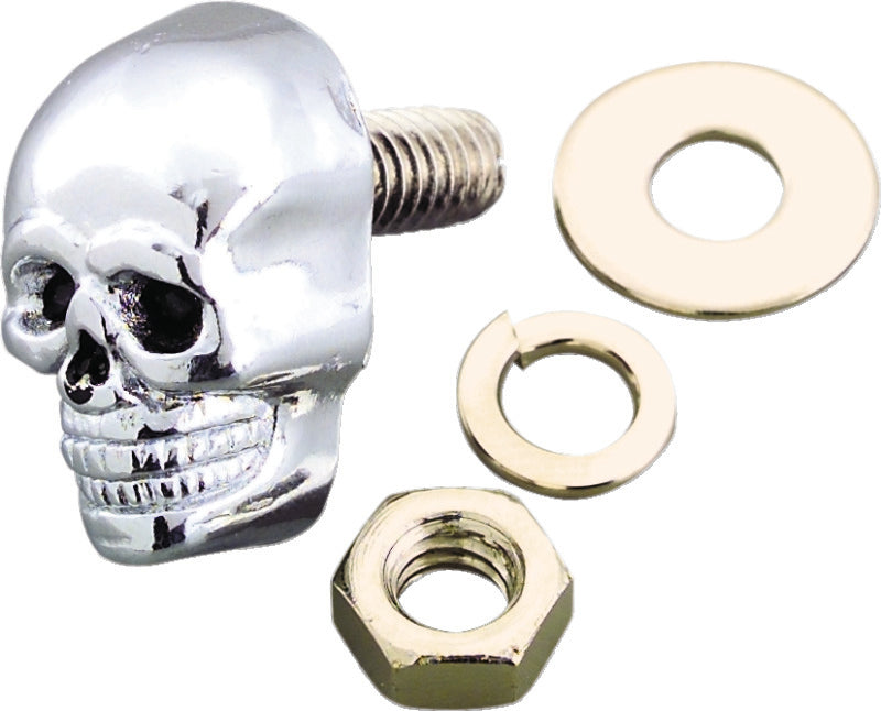 Bikers Choice Chrome Skull Kromets 5/8 Long 1/4-20 Stud Ea - 491374