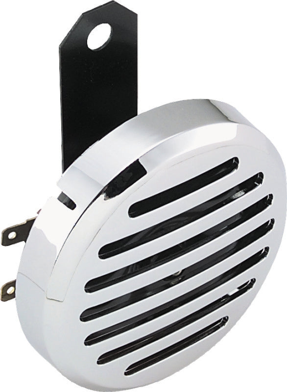 Bikers Choice Chrome Slotted Custom Electric Horn 12 Volt Universal - 490538