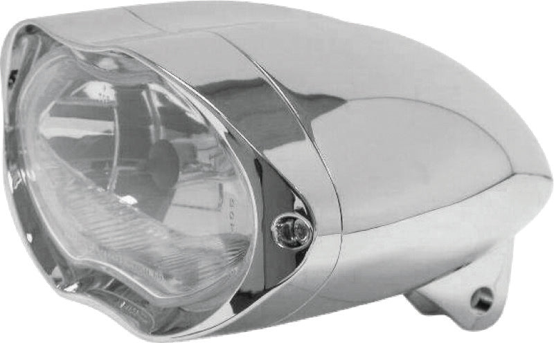Bikers Choice Chrome Sunray Headlight Bottom Mount Universal Custom 55/60W H4 - 482821