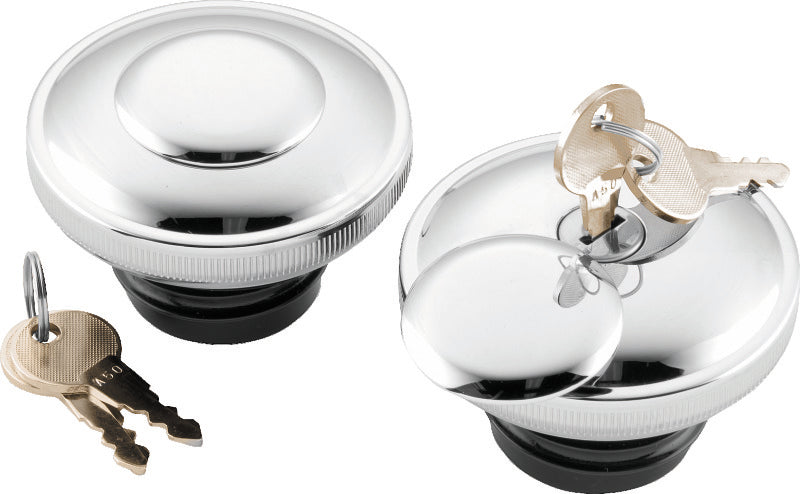 Bikers Choice L96-20 Chrome Lockable Gas Cap Vented - 482703